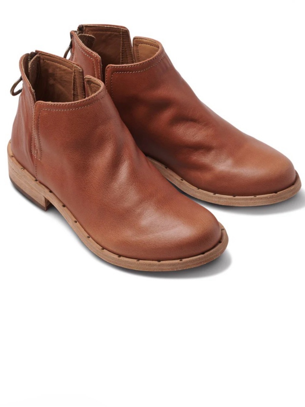 Beek Falcon Ankle Zip Cognac Tan Anthropologie Booties Size 8.5 $375 MSRP